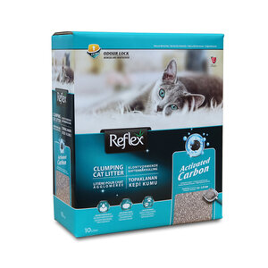 Reflex kattenbakvulling klontvormend fijne korrel met active carbon 10L